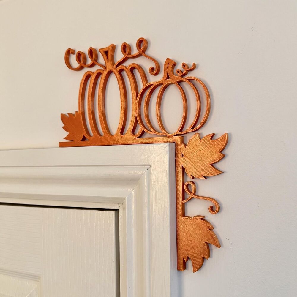 Fall Pumpkin Door Corner Decor, Autumn Leaves Door Frame Topper, Thanksgiving